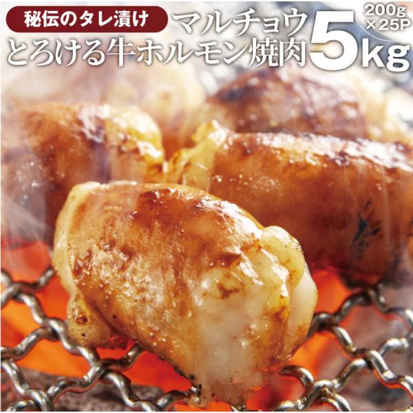 焼肉 牛肉 肉 ホルモン マルチョウ モツ 5kg 200g×25袋 バーベキュー 焼くだけ 簡単調理 お取り寄せ