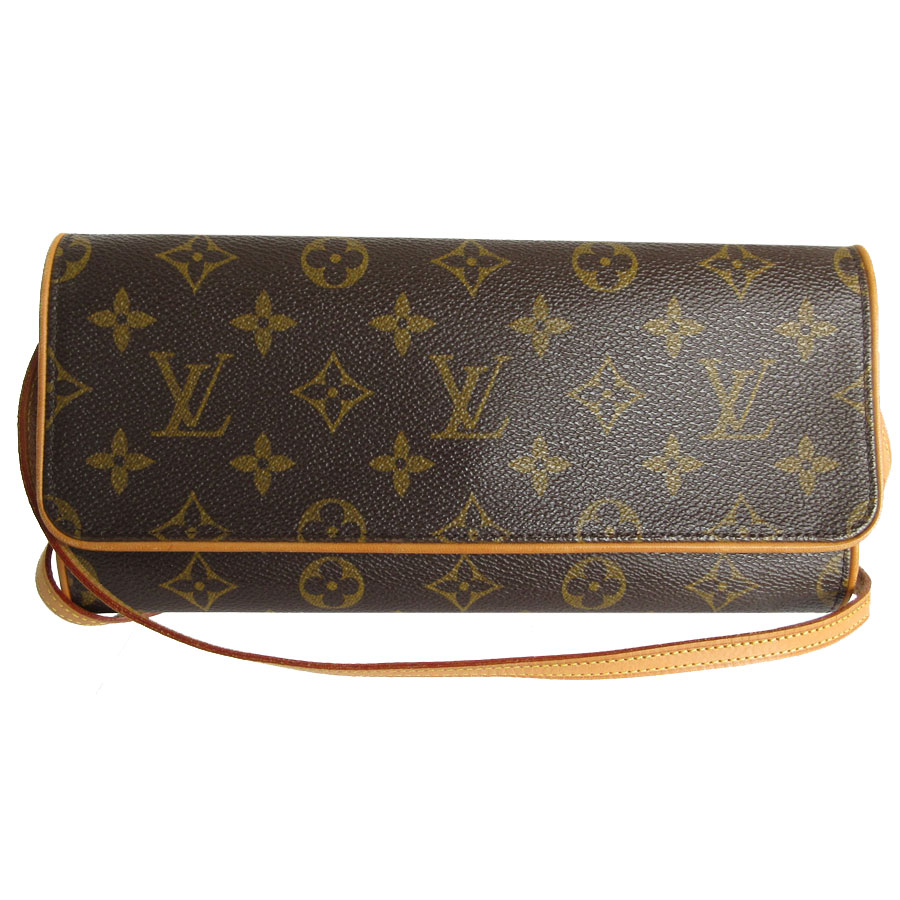 ルイ ヴィトン LOUIS VUITTON 斜め掛けショルダーバッグ モノグラム ポシェットツインGM モノグラムキャンバス ブラウン レディース M51852 s0142f