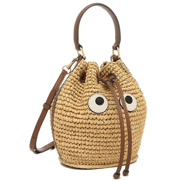 かごバッグ ショルダーバッグ カゴバッグ バケットバッグ ベージュ ブラウン レディース ANYA HINDMARCH 5050925190749 NATURALTANTU