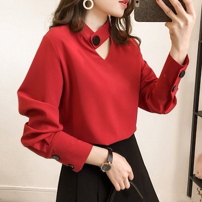 カットソー カットソー シャツ レディース 長袖 シフォンブラウス フォーマル トップス 大きいサイズ 5,531円