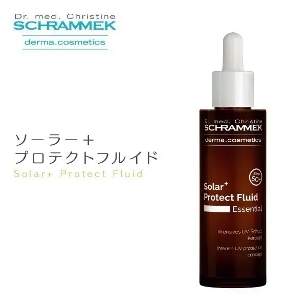 日焼け止め ソーラー+プロテクトフルイド SPF50+ シュラメック Schrammek 植物由来 スキンケア 保湿 UVケア UVカット ダーマコスメ グリーンピール