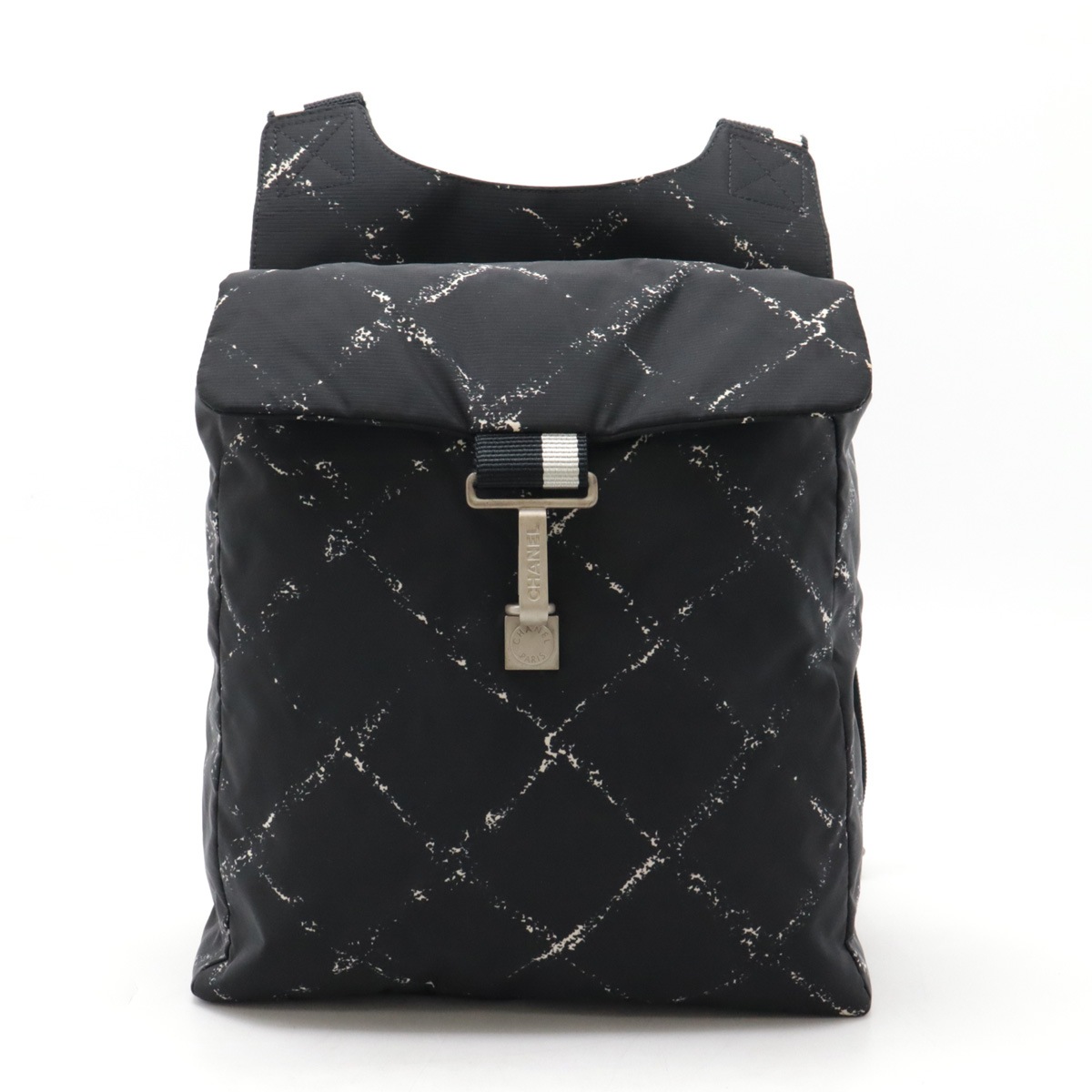 旧トラベルライン リュックサック バックパック デイパック ナイロンジャガード ブラック 黒 レッド