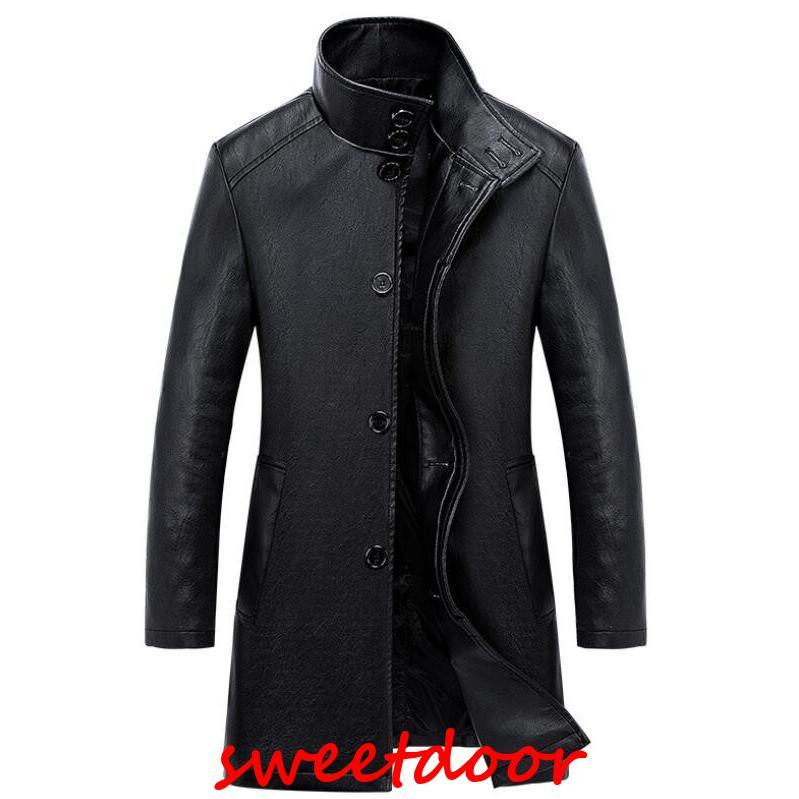 レザーコート メンズ 革ジャン 革コート 皮コート レザーハーフコート 防寒着 防寒 防風 保温 高級感 ファッション 秋 冬 男性