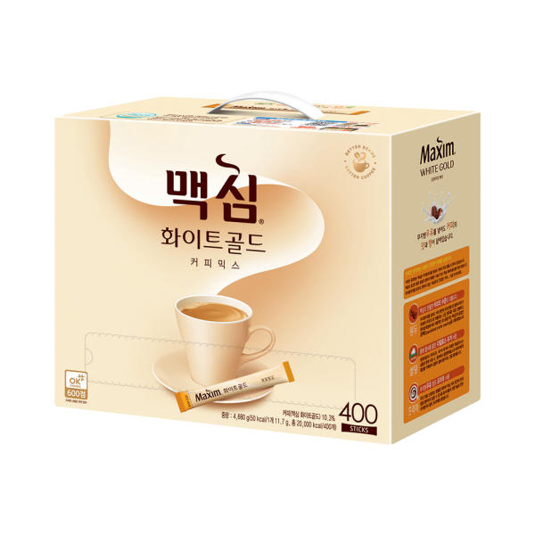 ホワイトゴールドコーヒーミックス 11.7g*400packs ::豊か / 豆 / ホワイト - 韓国コーヒー