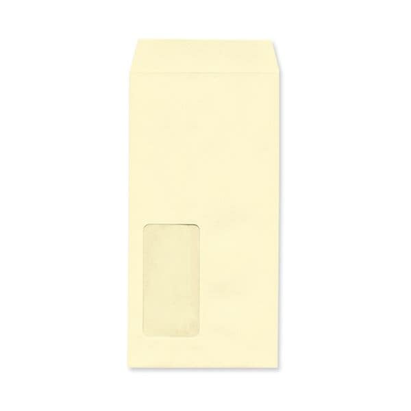 ハートレーザープリンタ対応 窓封筒 長3 パステルクリーム 80g／m2 枠なし ヨコ貼 MG9111 1ケース（1000枚）
