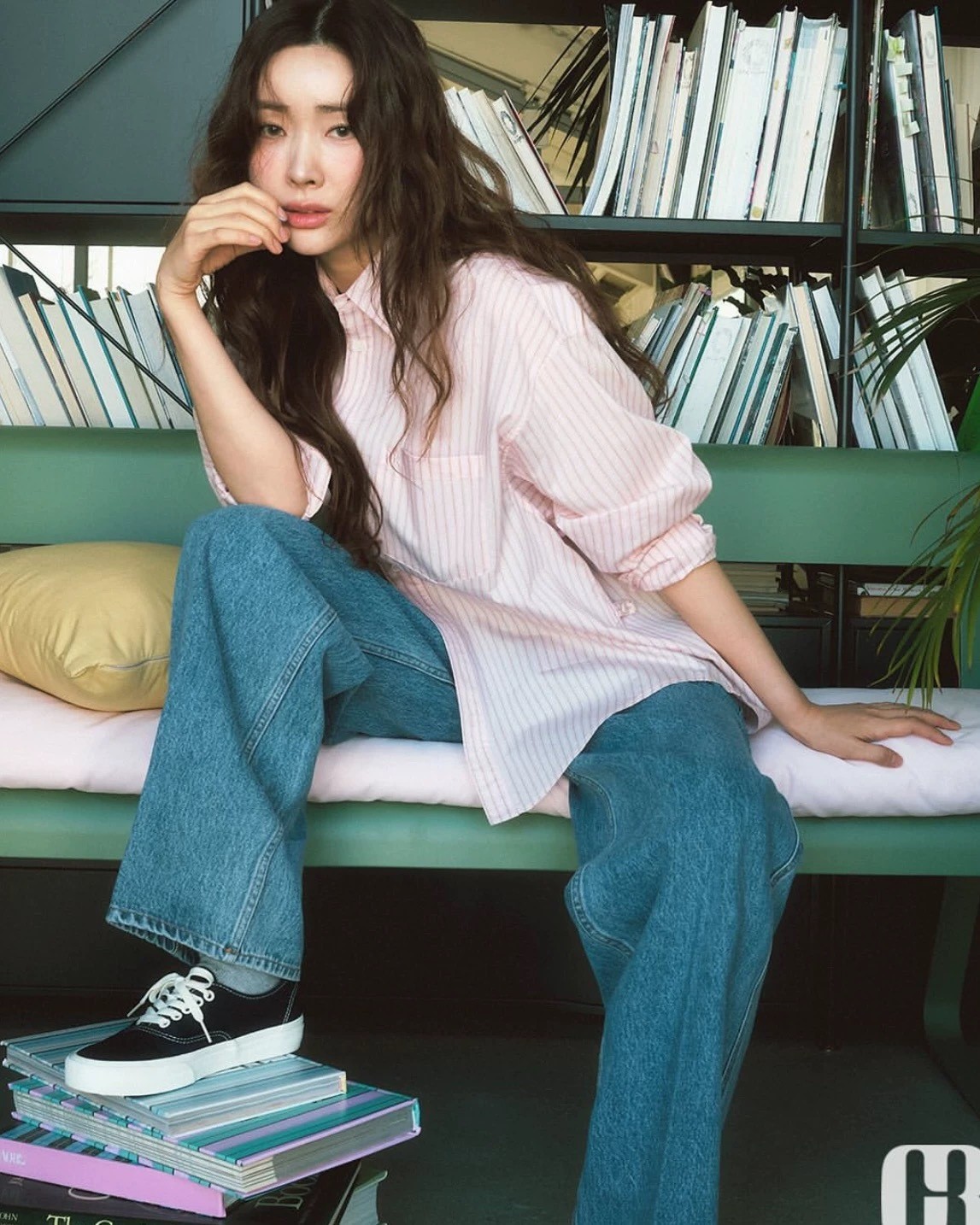 韓国新作 優しい雰囲気で年齢を感じさせない ベーシックで万能搭配 韓風アカデミックスタイル カラーブロックストライプ ボタンダウンシャツ レディース