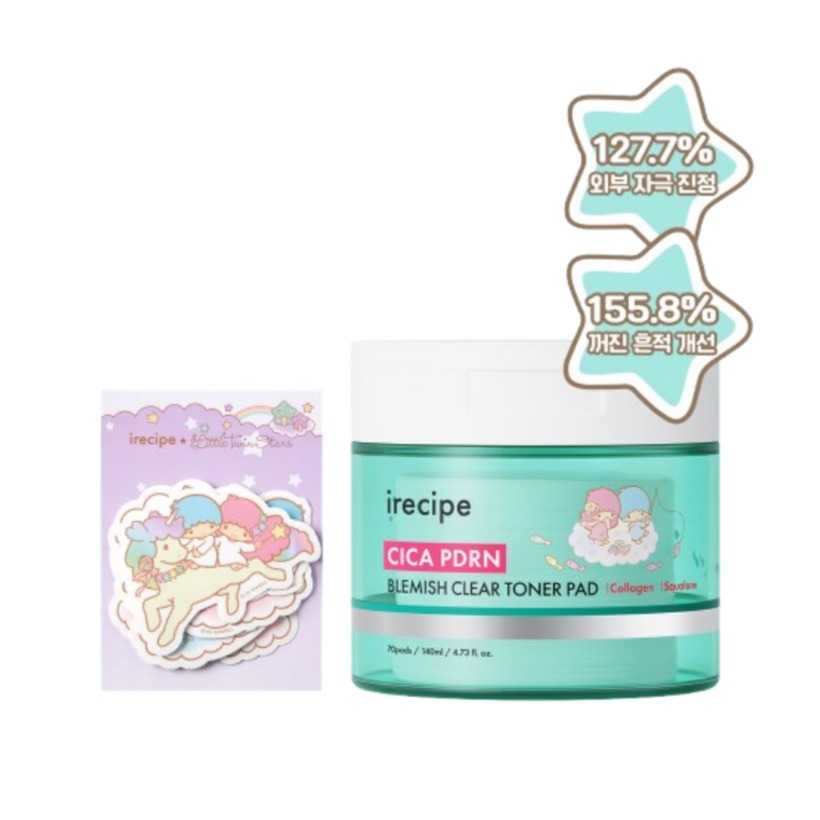 [25SS/New]純度99% 低分子シカ PDRN 跡クリアトナーパッド 70枚（+リトルツインスター ステッカー（5枚）贈呈）