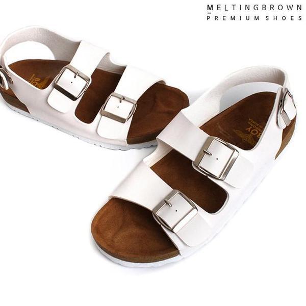 カップルレザーサンダル オフィスレザーサンダル 男性用水遊びサンダル SK13