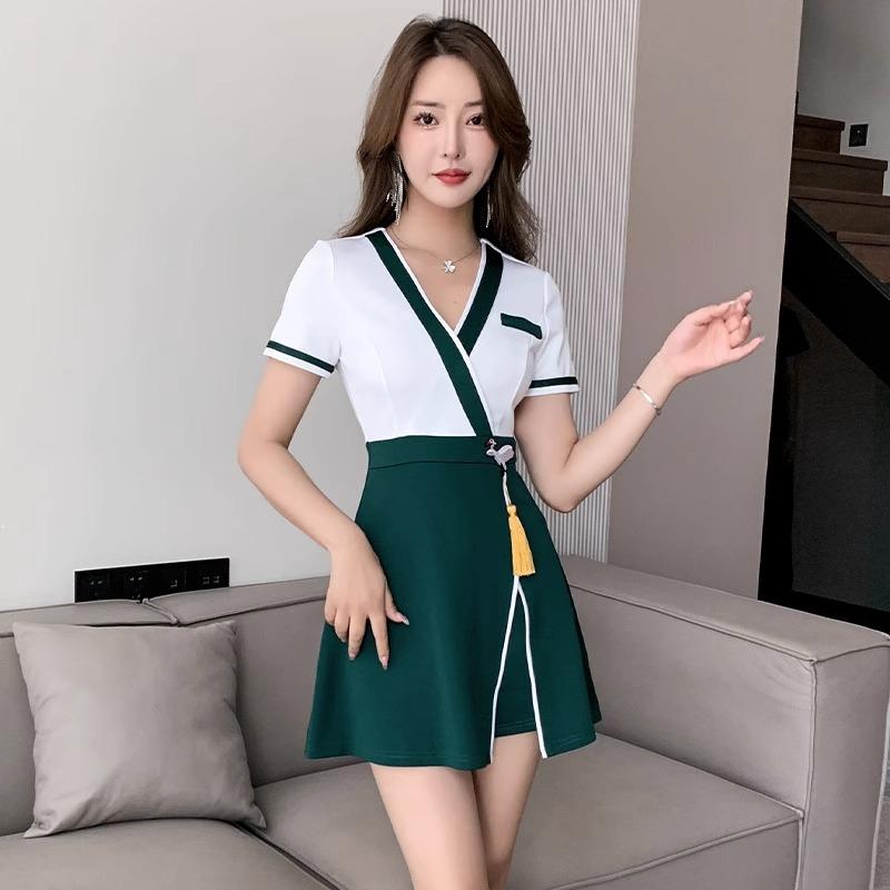 技術者 作業着 フェミニン ホテル 美容 クラブ エステ セットアップ レディース ファッション スカート スーツ ユニフォーム エレガント サロン プロフェッショナル スタイリッシュ