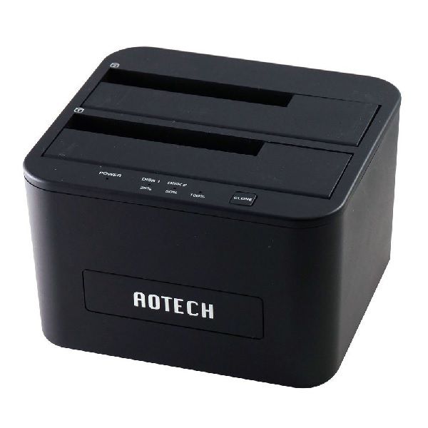 クローン2BAY SSD/HDDスタンド SATA/USB3.0 AOK-CLONE-U3