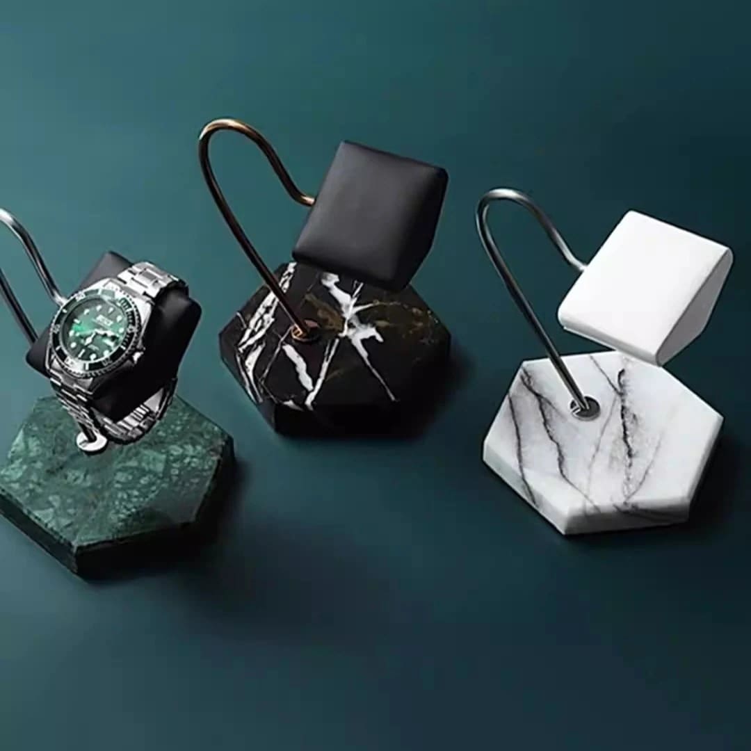 時計スタンド 天然大理石 時計立て お洒落 モダン かわいい インテリア デスク プレゼント 贈り物 ディスプレイホルダー シック ラグジュアリー