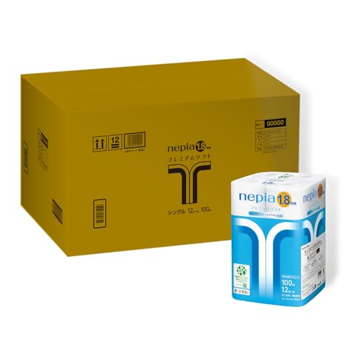 【ケース販売】ネピア プレミアムソフト トイレットロール 1.8倍巻100m(シングル) 無香料 12ロール×6個