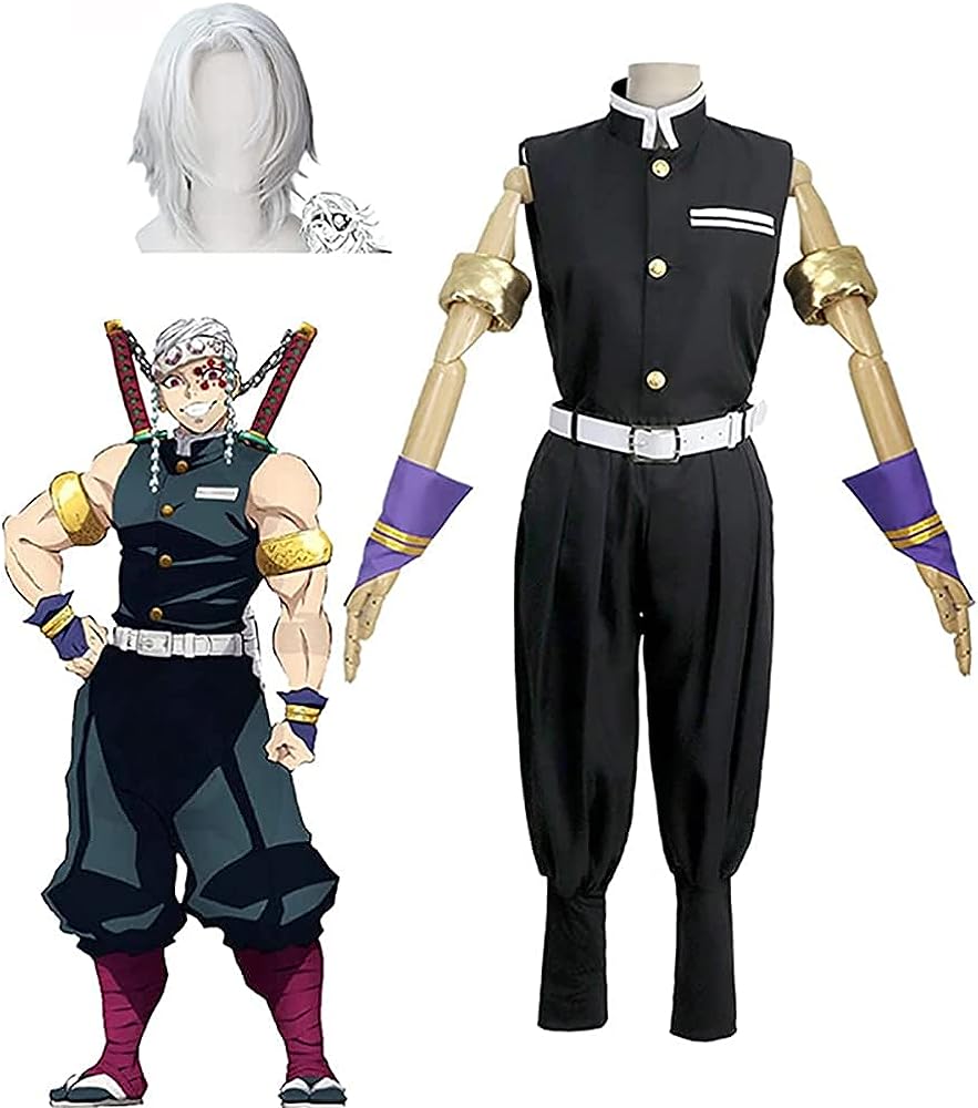 コスプレ衣ウィッグ付鬼滅の刃鬼殺隊隊服コスプレ衣小道具付きイベントパーティー変演出服クリスマスパーティーまでに制限