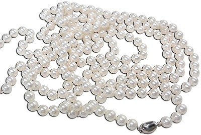 花珠貝パールネックレス7mmタイプ 超ロングネックレス160センチor 2メートル 日本製