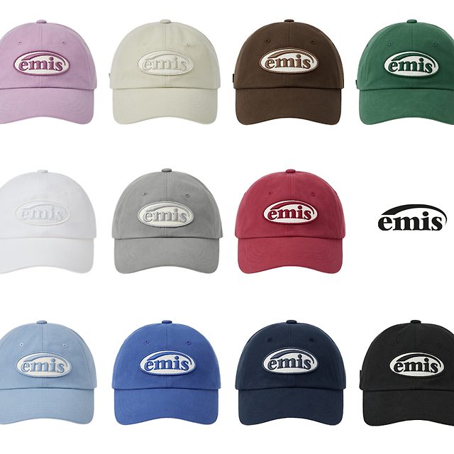 EMIS TONE ON TONE WAPPEN BALL CAP 11色 韓国のファッションブランド emis 韓国芸能人チョン·ヘイン着用デニム帽子/ 芸能人帽子/ アイドル帽子