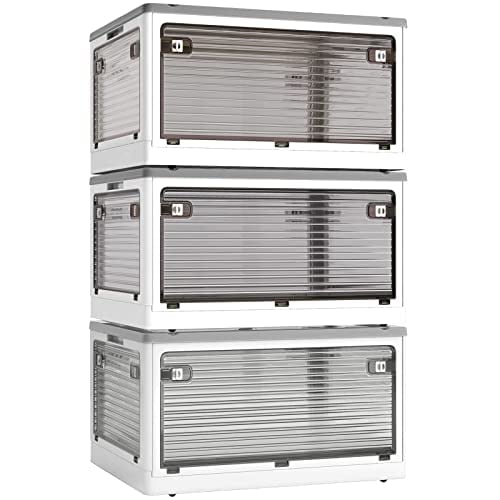 【収納ボックス 折りたたみ】蓋付き 積み重ね 全方向から取り出せる 3個セット 収納ケース 衣類 布団 小物 収納 折り畳み コンテナ ボックス 大型 プラスチック キャスター付き おしゃれ 組立簡単 5,467円