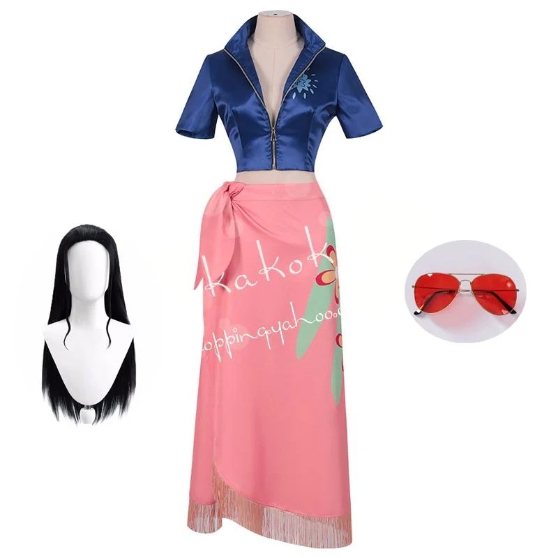[2026新品] G ONE PIECE（ワンピース） ニコ ロビン 風 コスプレ衣装 ウィッグ cosplay コスチューム ハロウィン仮装変装