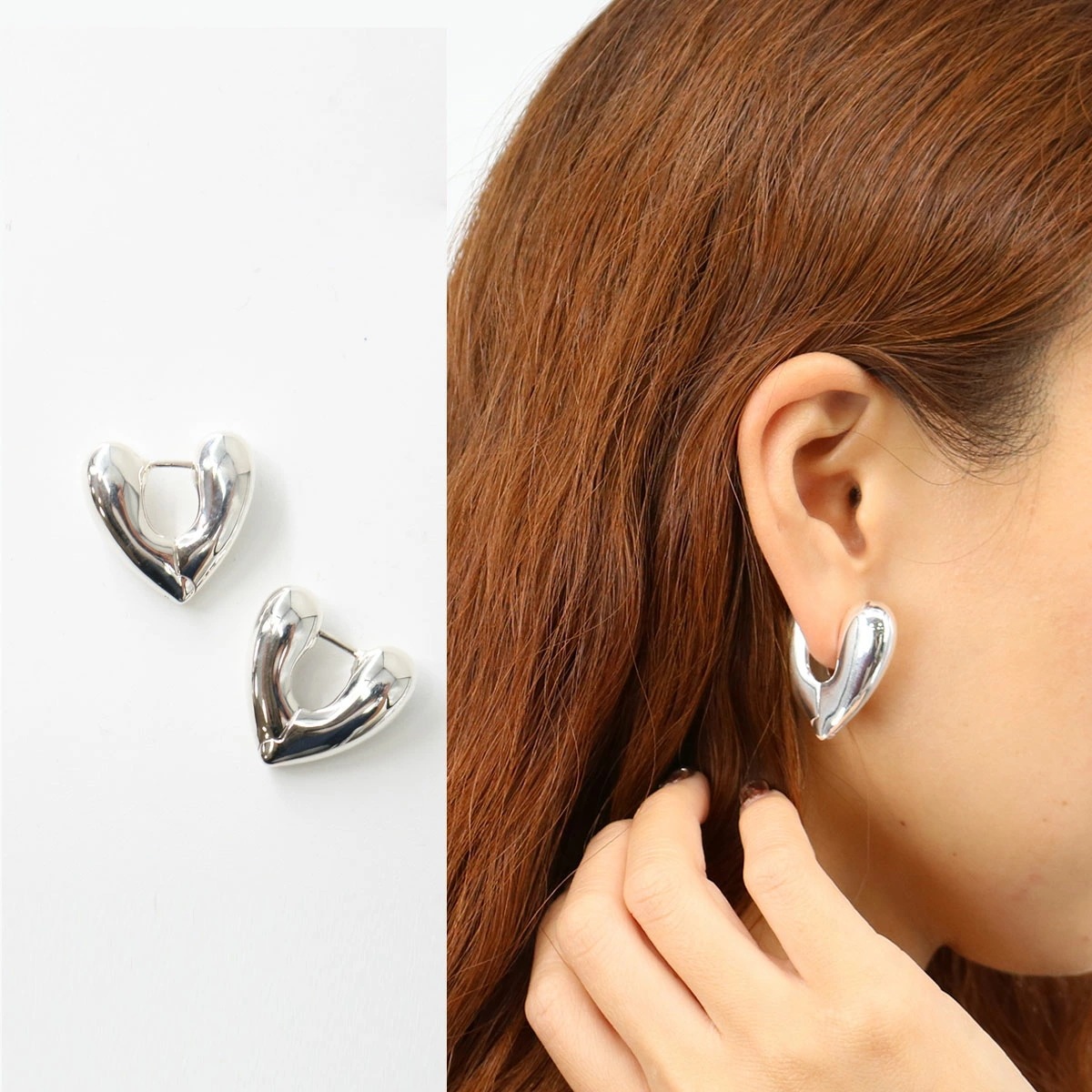 HEART HOOPS LRG ハートフープピアス シルバー プレゼント ギフト アクセサリー ブランド