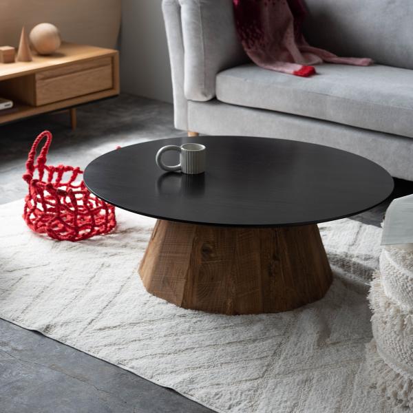 ローテーブル 大きい 大きめ ワイド センターテーブル 丸 北欧 おしゃれ モダン 木製 天然木 リビング 円形 丸型 デザイン スタイリッシュ かっこいい シンプル 27,885円