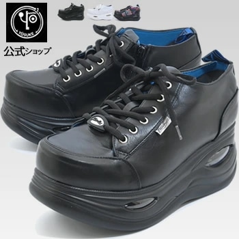 【公式SHOP特典キズ補修液付】 ヨースケ 厚底 スニーカー メンズ 7.5cm 厚底フラット