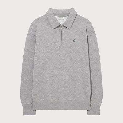 シグネチャーシンボルカラーハーフジップアップスウェットシャツメランジグレーCO2601CR23MG 10,323円
