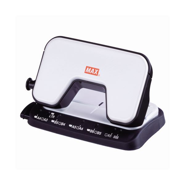 (まとめ) マックス 中空刃 軽あけパンチ スクーバ 15枚穿孔 ホワイト DP-15T/W 1台 (×10セット)