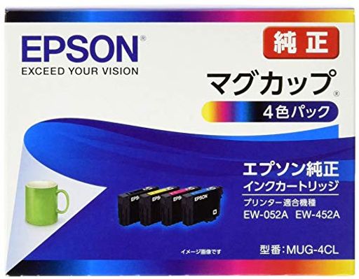 エプソン 純正 インクカートリッジ マグカップ MUG-4CL 4色パック 4,982円