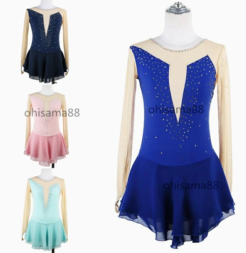 フィギュアスケート衣装 演出用 美しい アイスダンス 専用レオタード レッスン着 アイススケートウェア 競技着 フィギュアスケートドレス 子供 大人 スタンダード 舞台 発表会 スケート衣装 ダンスド