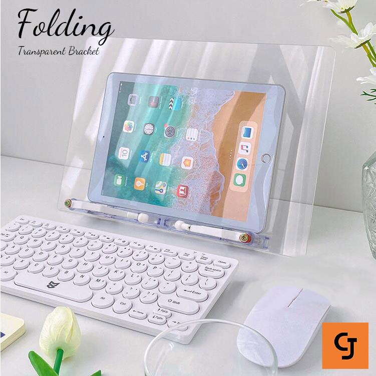 クリアスタンド 180調節可能 折りたたみ タブレットスタンド 書見台 譜面台 傾斜台 ノート PCスタンド パソコンスタンド 画板