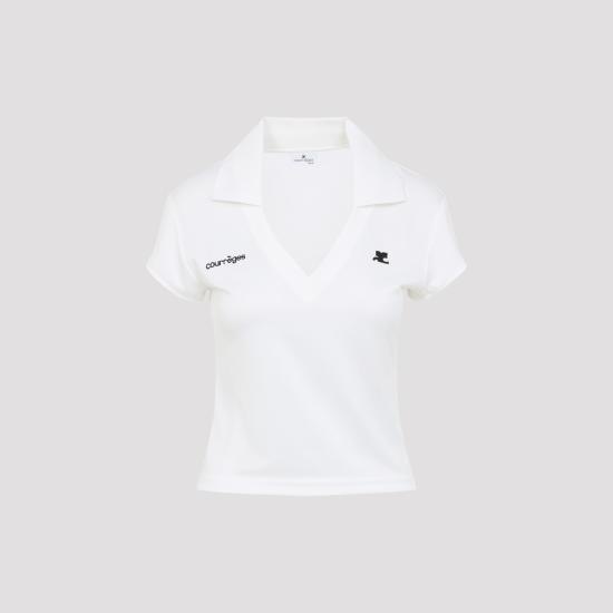 COURREGES Women Polo Shirts 126JPO057JS0195 B166 HERITAGE WHITE
