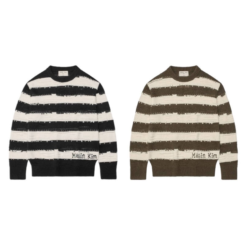 STRIPE VINTAGE LOOSE PULLOVER FOR WOMEN ストライプ ヴィンテージ ルーズ プルオーバー レディース (2カラー)