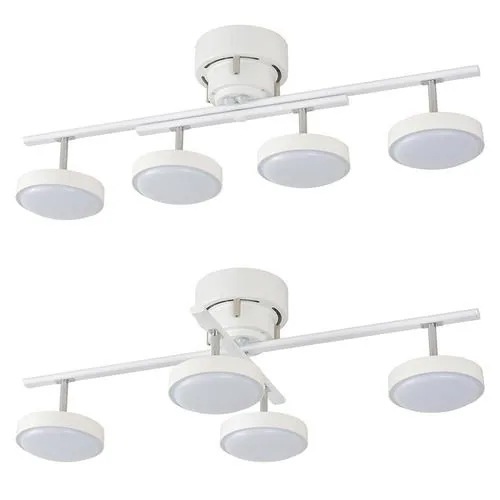 オーム電機 LT-YLS4RC-W LED4灯シーリングライト ホワイトウッド