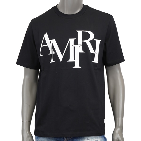 AMIRI アミリ STAGGERED LOGO TEE/ビッグロゴ Tシャツ/AMJYTE1149 001