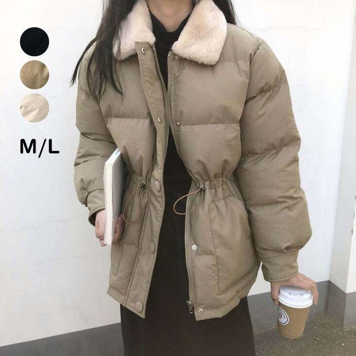 カジュアルコート ダウンジャケットレディース 可愛い ダウンコート 中綿コート ショートコート アウター 上着 暖かい フェイクファー襟 細身 中綿ジャケット 高級感 アウター ブルゾン 無地 冬服