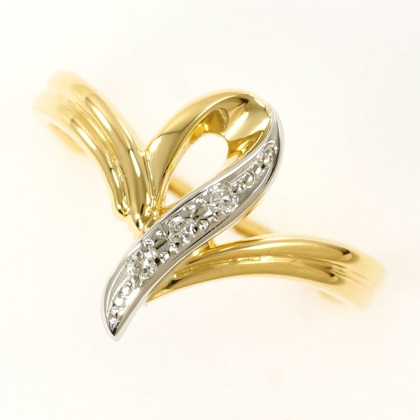 PT900 プラチナ リング 12号 ダイヤ 0.03 中古