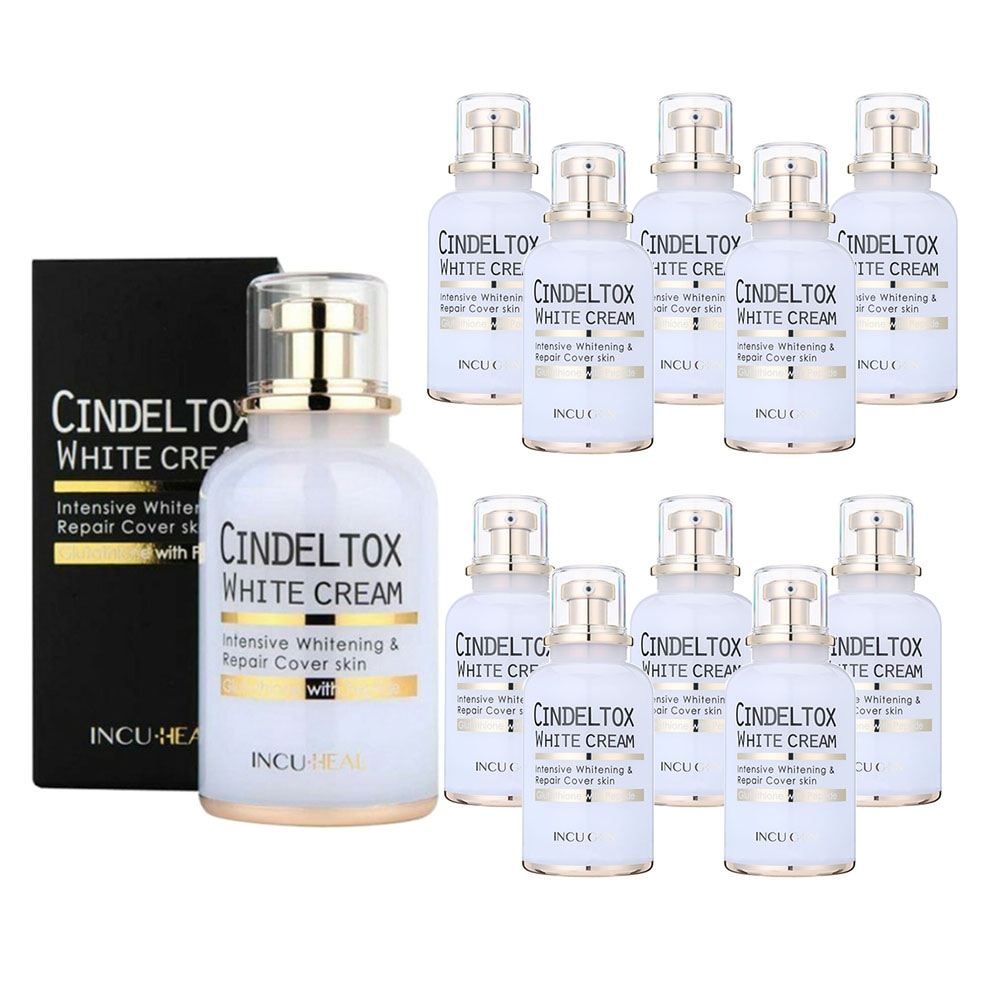 CINDEL TOXインキュゲンシンデルトックスホワイトクリーム50ml 10個グルタチオンブライトニングホワイトビーズのように明るくなる