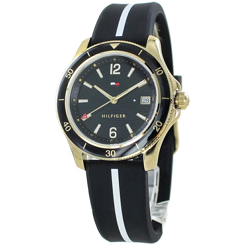 トミーヒルフィガー 腕時計 手表 レディース 可愛い腕時計 ブラック 黒 シリコンベルト 大人 女性 ブランド 時計 通勤 通学 女友達 彼女 妻 母 女性 誕生日 結婚祝い 結婚記念日 プレゼント