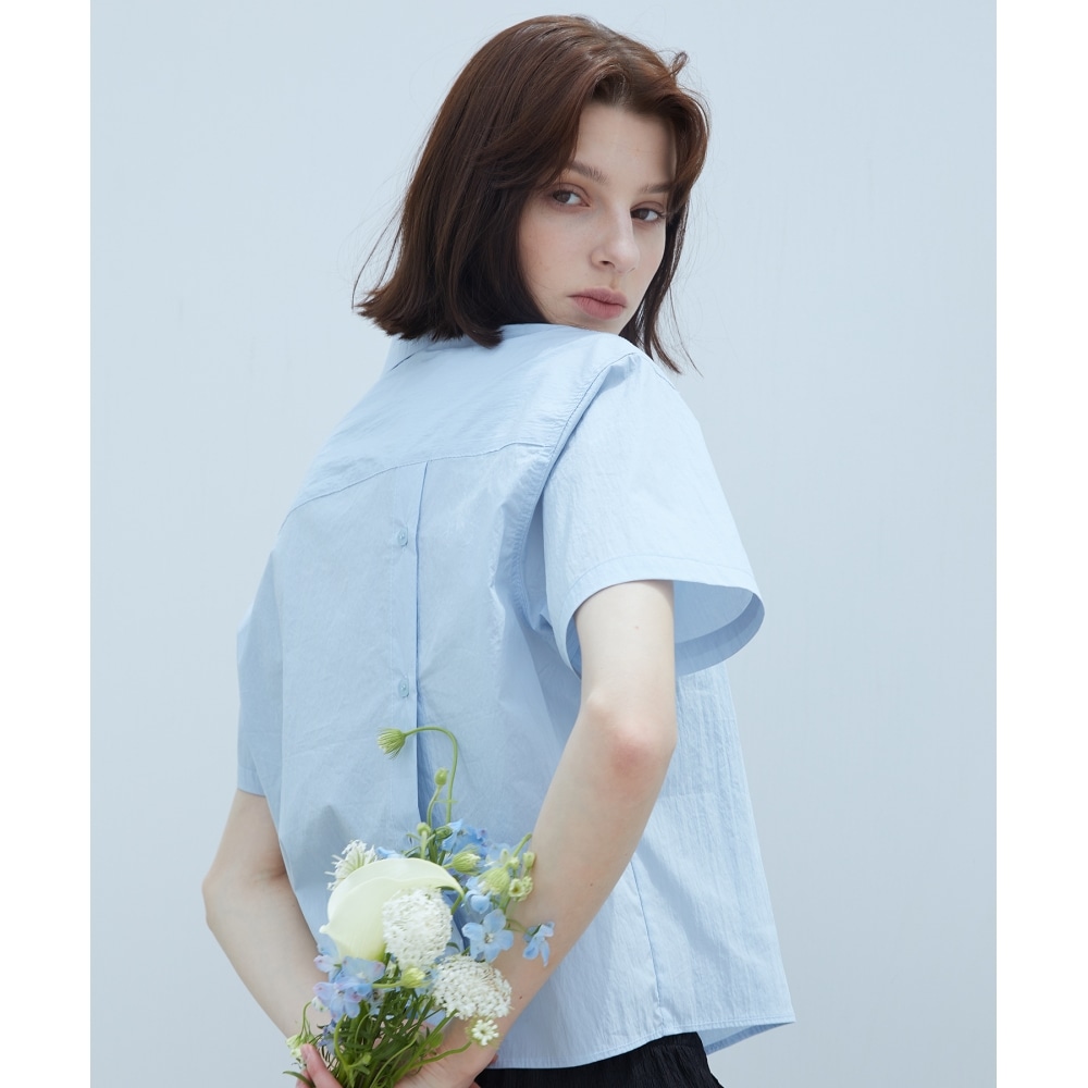 LARTIGENT LQ バックスリットシャツ(スカイブルー)