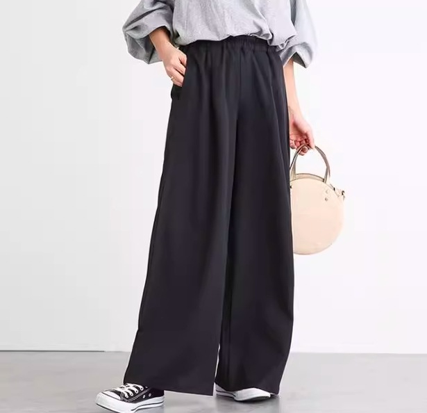 レディース パンツ ボトムス ワイドパンツ ロング きれいめ シンプル カジュアル おしゃれ かっこいい こなれ感 ラフ 存在感 ナチュラル リラックス 無地 春 夏 ママ お出かけ 旅行 公園