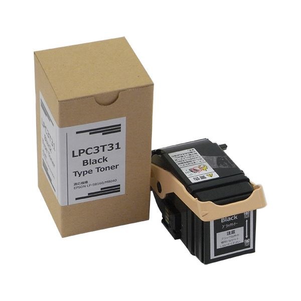 （まとめ）トナーカートリッジ LPC3T31K汎用品 ブラック 1個[x3セット]