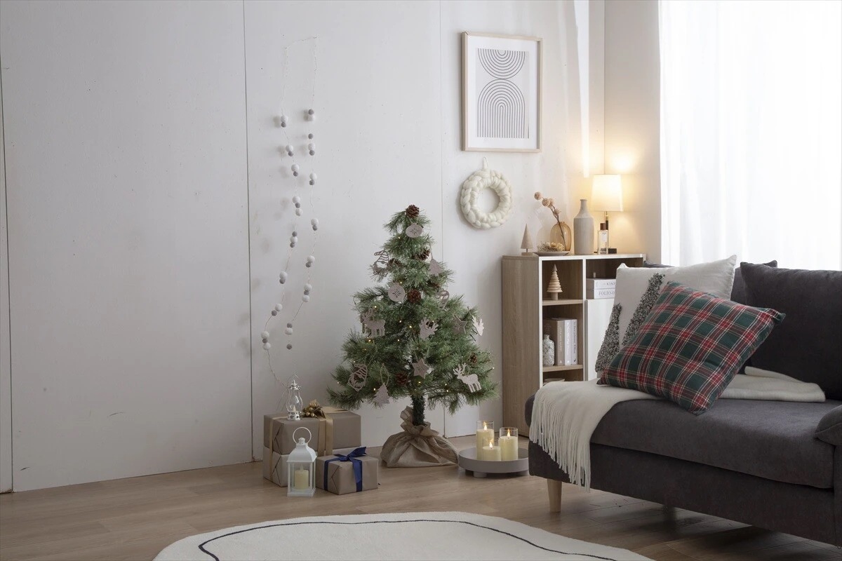 【オーナメントセット】Chalon 高さ120cm クリスマスツリー+オーナメント　クリスマスツリー　オーナメント　LEDライト　フェルト　高級感　上質感
