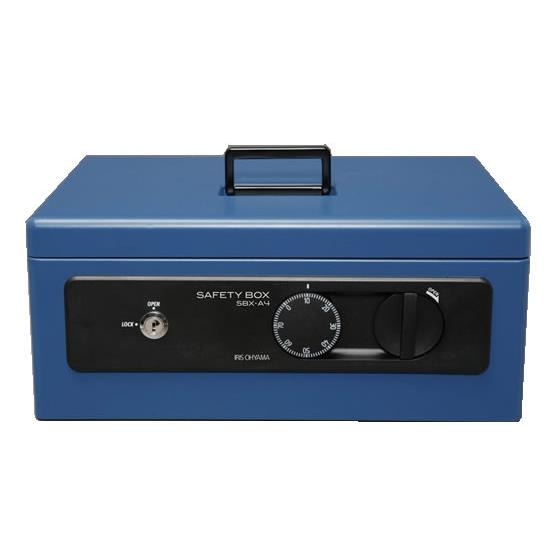 ブザー付き手提げ金庫 A4 ブルー アイリスオーヤマ SBX-A4