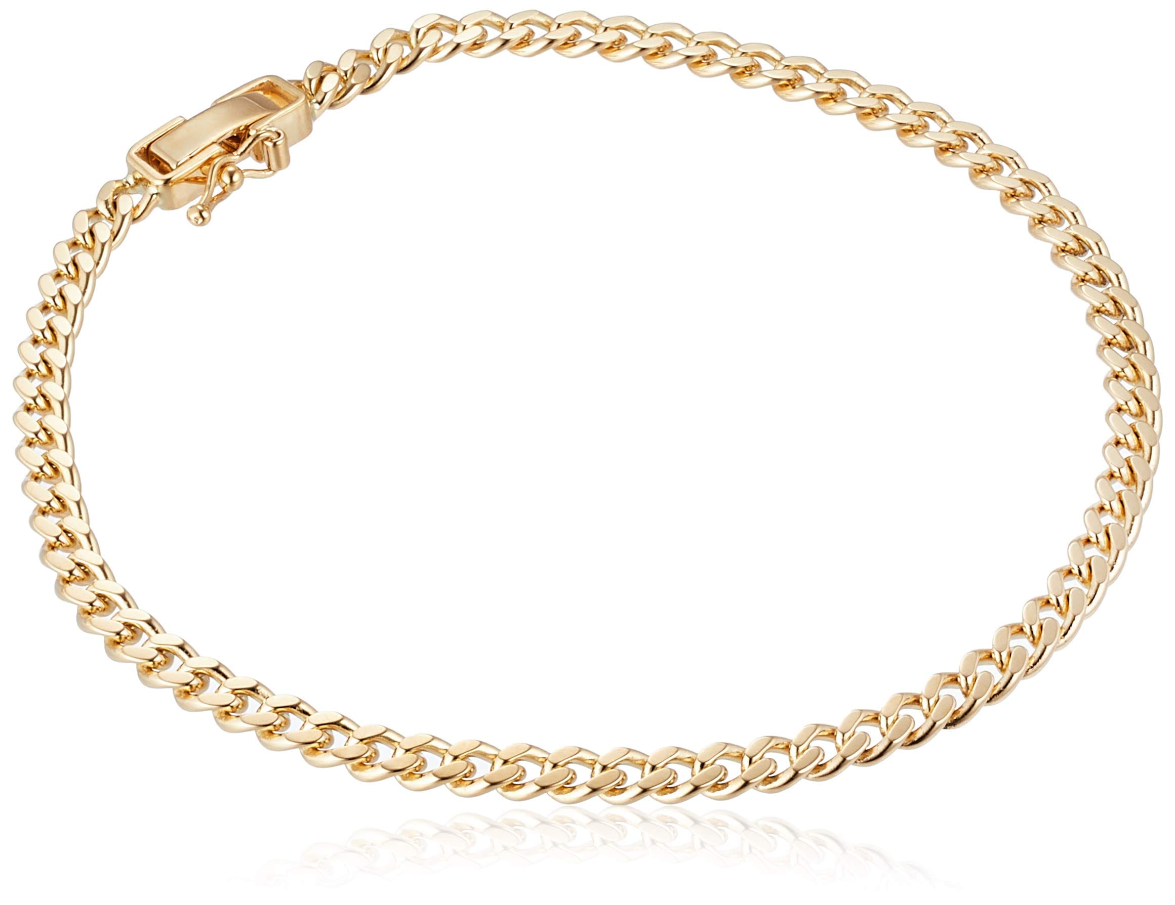 [エムジェイピー] MJP 18金 2面シングル喜平 ブレスレット日本製 2C7.2G18CMBL