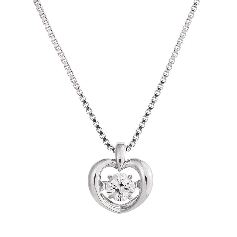 クロスフォー SV925ペンダント Twinkle Heart 【 アクセサリー ネックレス クロス レディース ハート ストーン ジュエリー 女性用 ダンシングストーン 】