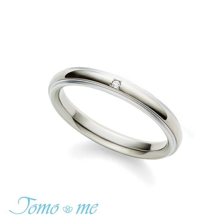 Tomo me トモミ リング issho いっしょ 結婚指輪 プレシャスチタンコレクション 鍛造製法 TM-36 シルバー ダイヤモンド 指輪 ストレート 平甲丸 鏡面 マット