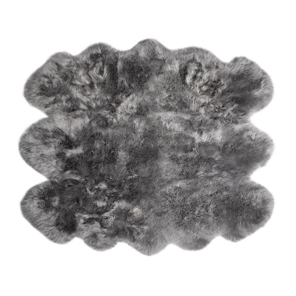 ムートンラグ 約130x160cm 6匹サイズ グレー 33,634円