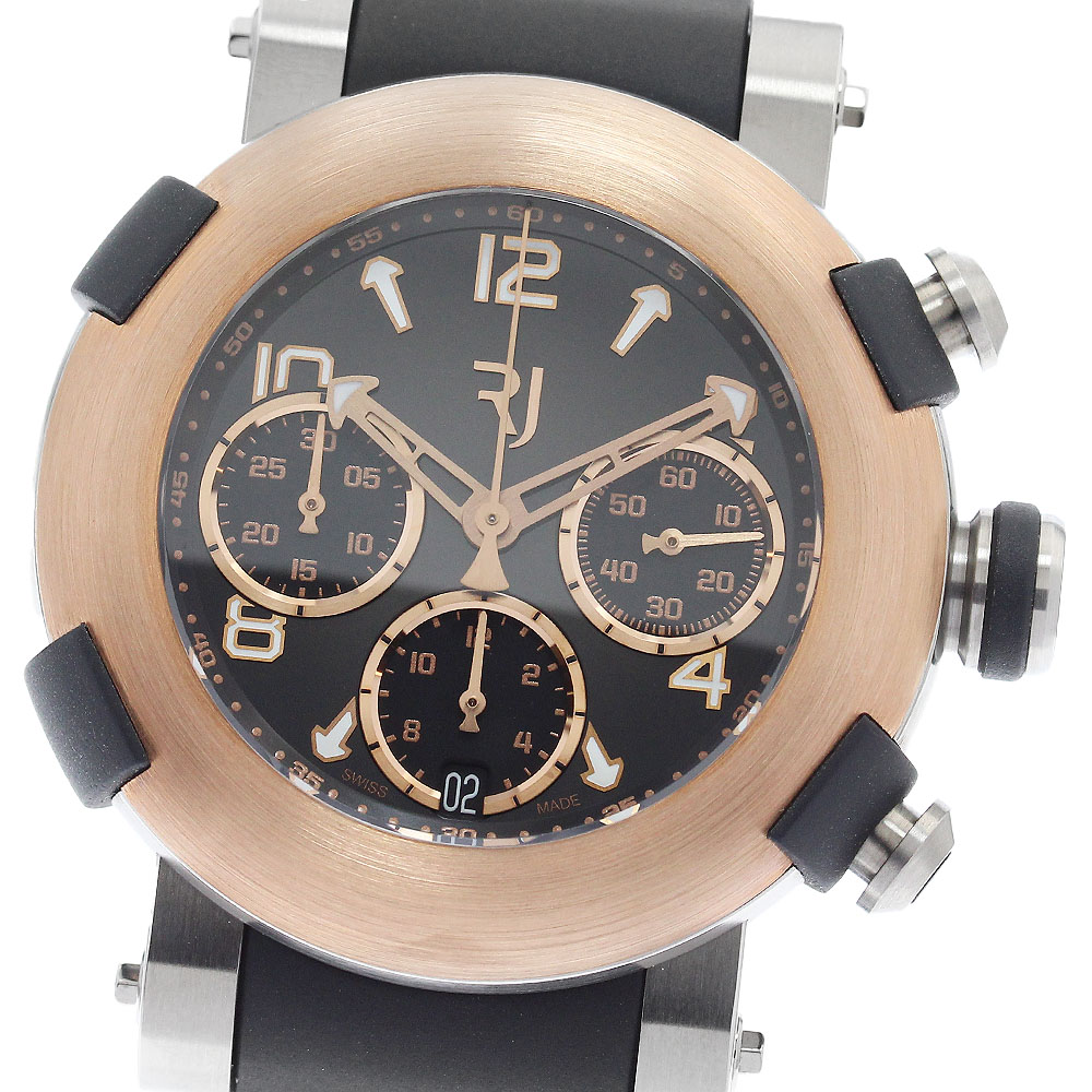 ロマン ジェローム ROMAIN JEROME 1M42C.TOTR.1518.RB アローマリン クロノグラフ 自動巻き メンズ 極美品 箱付き_904826【中古】