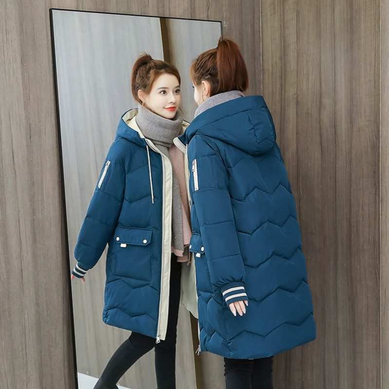 レディース 中綿ジャケット ダウンコート ロング丈 aライン 秋冬 無地 アウター 大きいサイズ 暖かい レディースファッション ウルトラライトダウン 厚手 ポケット付き フード パーティー 冬 Oc