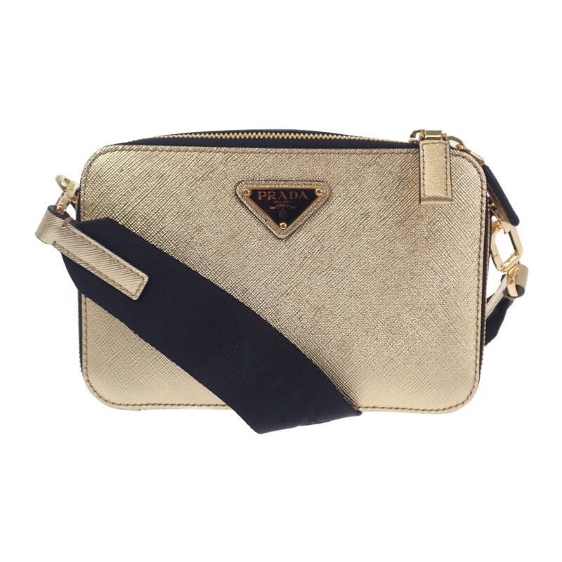 ブリック 2VH070 ショルダーバッグ レザー ゴールド 金 ゴールド金具 メンズ ユニセックス【Aランク】