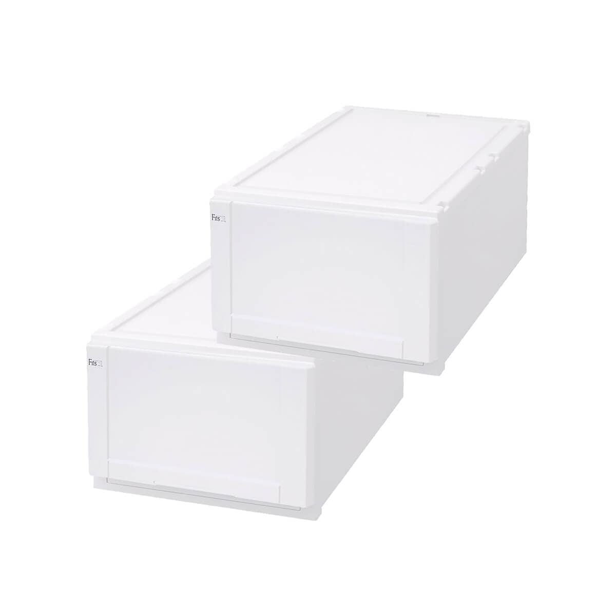 天馬 4430-2P/WH(UNIT74) 【2個セット】フィッツユニットケースL(4430×2個セット・ホワイト) 44302PWHUNIT74